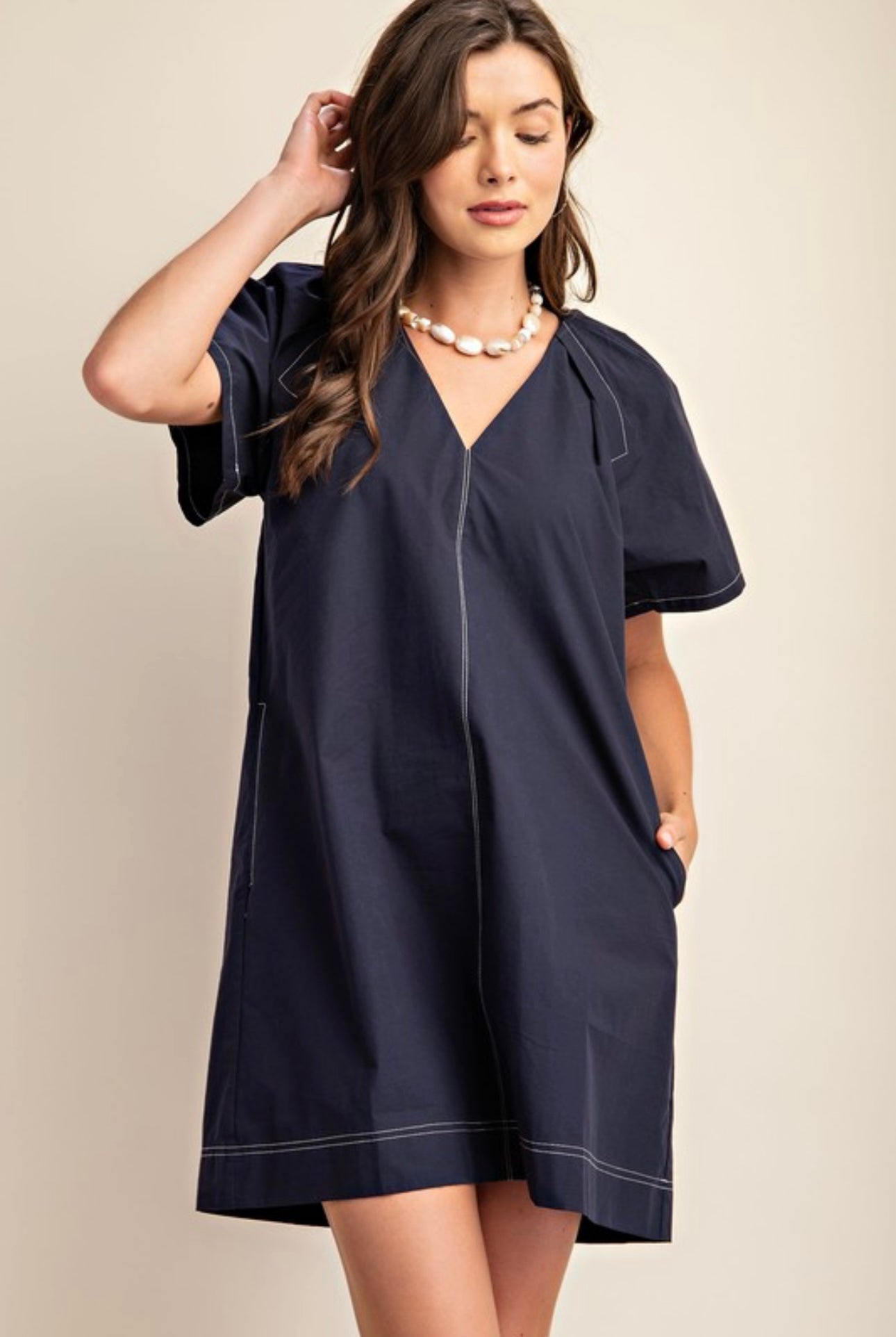 Luisa Dress in Navy