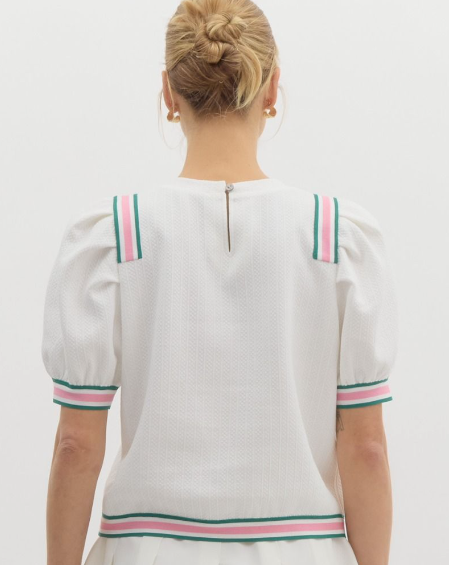 Tennis Top White (Ships Next Week)