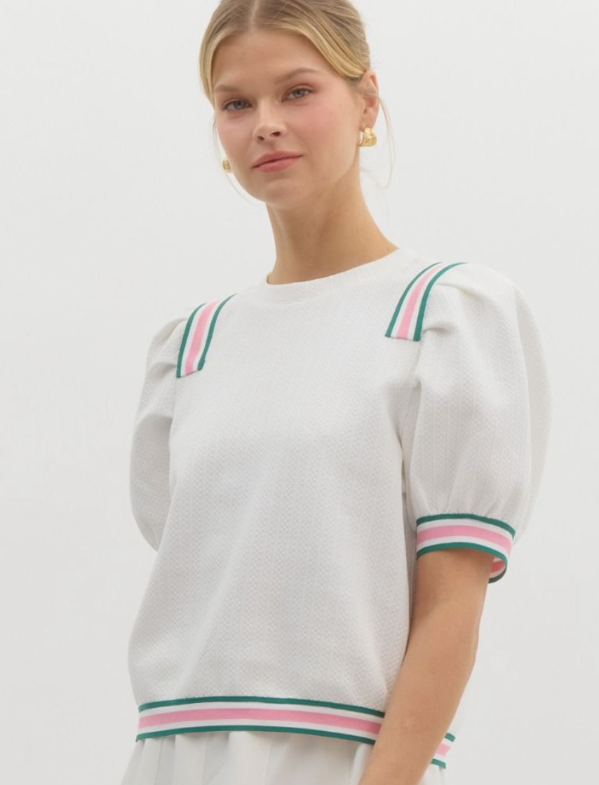 Tennis Top White (Ships Next Week)