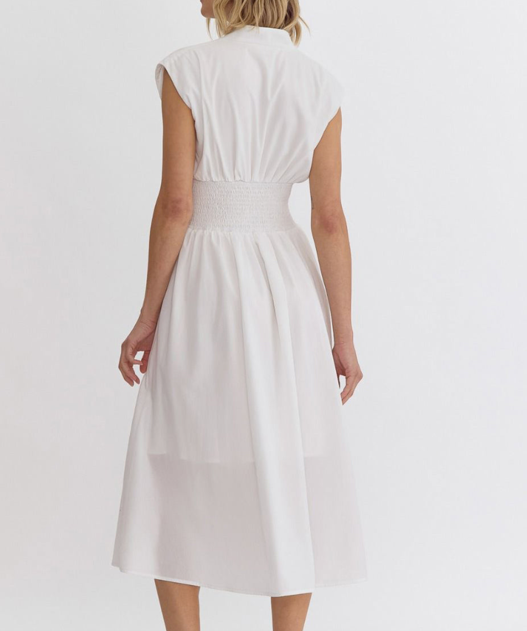 Elena Dress in White