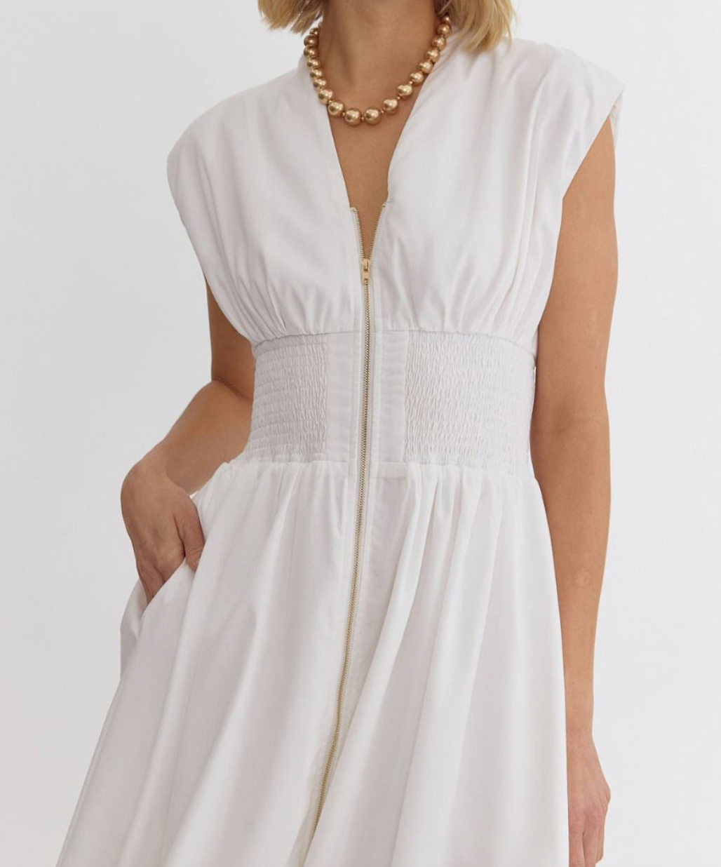 Elena Dress in White