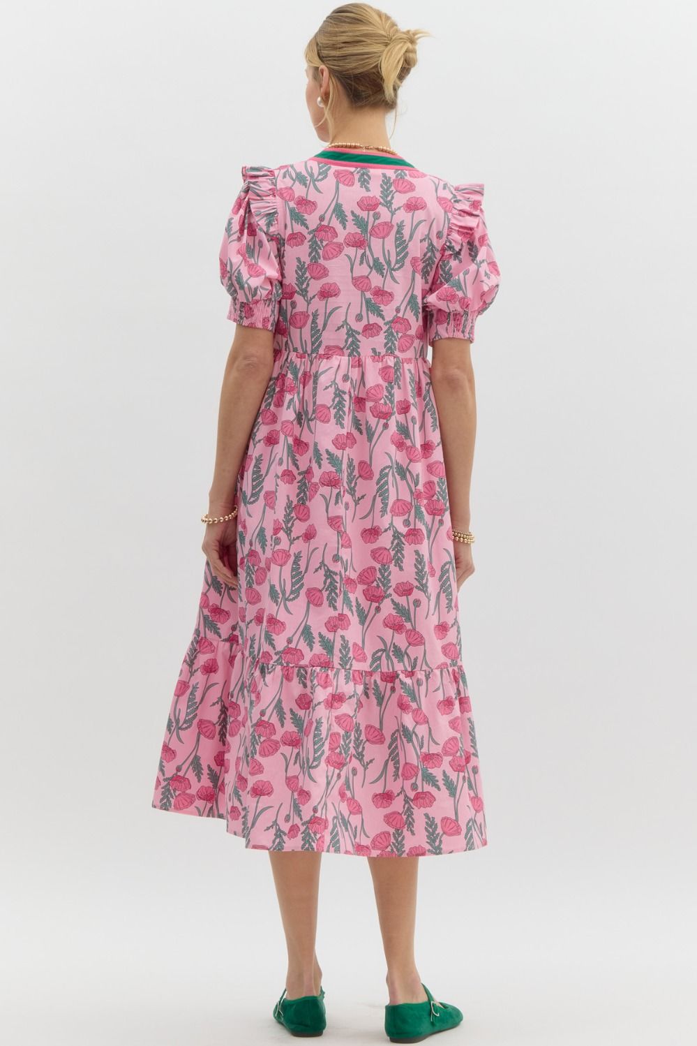 Freda Floral Midi Dress (Ships in 1 Week)